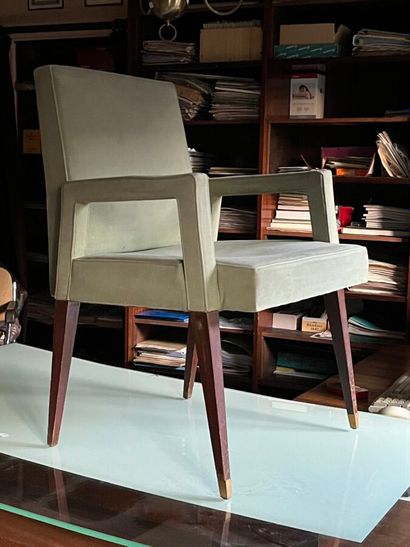 LELEU House
Four bridge armchairs, wood,...
