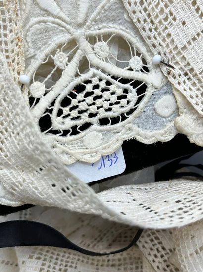 Bigoudène headdress in white lace
Height:...