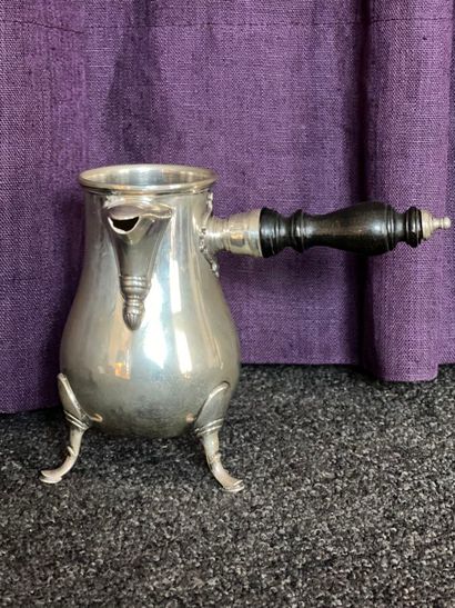 Tripod silver coffee pot, 800 thousandths,...