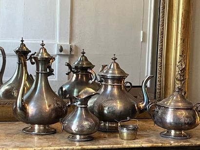 Tea and coffee set in silver 925 thousandths...