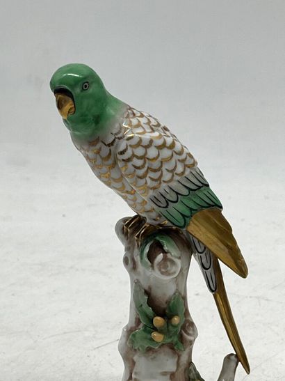 Paire de perruches en porcelaine dans le...