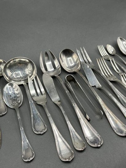 CHRISTOFLE - Part of a silver-plated menagère,...