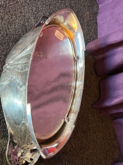 GALLIA - Silver-plated table planter decorated...