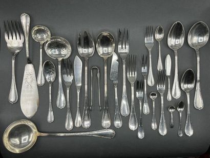 CHRISTOFLE - Part of a silver-plated menagère,...