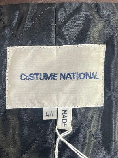 COSTUME NATIONAL Veste en cuir marron - T...