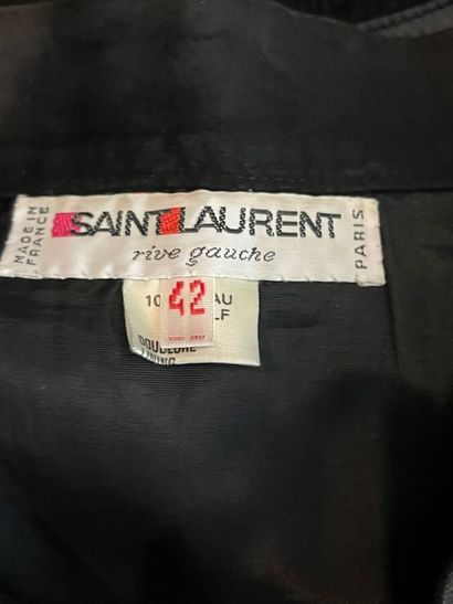 SAINT-LAURENT Rive-Gauche - Jupe en cuir...