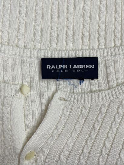 RALPH LAUREN / BALMAIN - Gilet et jupe.
Gilet...