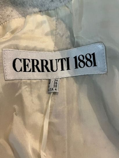 CERRUTI 1881 - Ensemble jupe en laine grège...