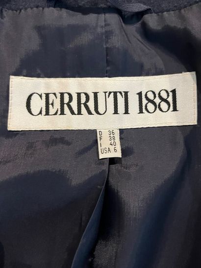 CERRUTI 1881 - veste en laine bleu gris -...