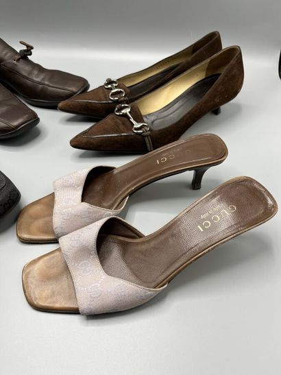 GUCCI / PRADA - Lot de 4 chaussures pour...