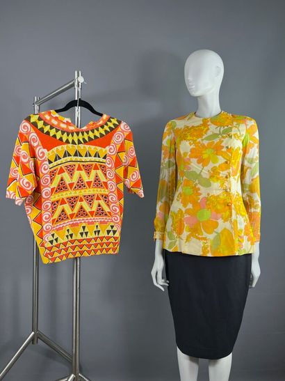 Lot de 2 top années 70

1- Modèle à manches...