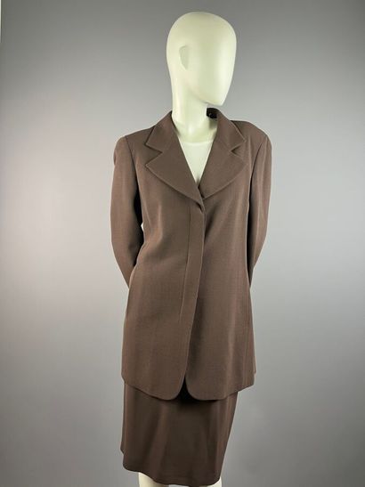 MAX MARA - Tailleur jupe en crêpe de laine...