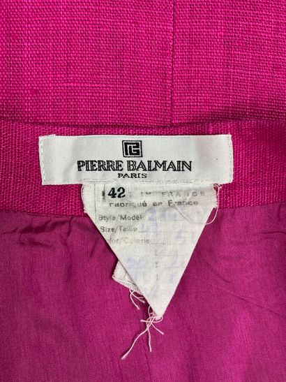 RALPH LAUREN / BALMAIN - Gilet et jupe.
Gilet...