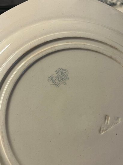 GIEN - Renaissance-style blue enameled earthenware...