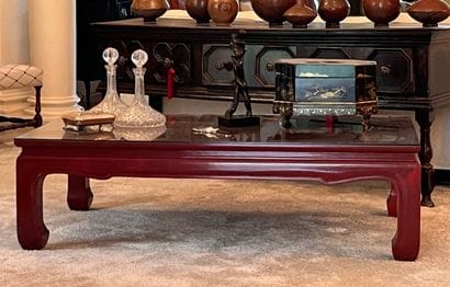 Chinese style red stained wood coffee table
Modern...