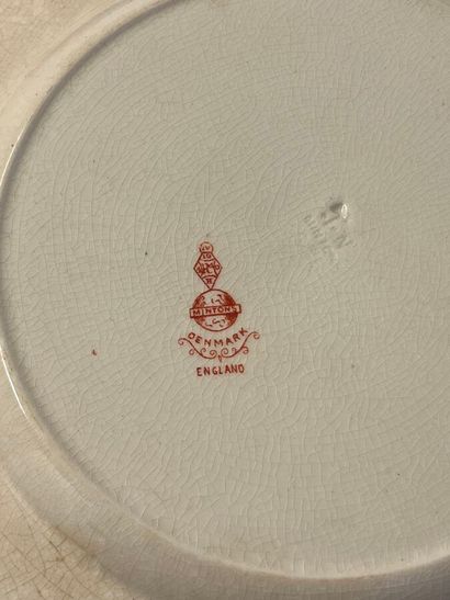 MINTON - Part of a coral-glazed earthenware...