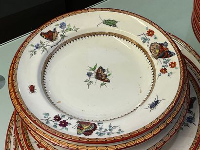 MINTON - Part of a dinner service, Butterfly...