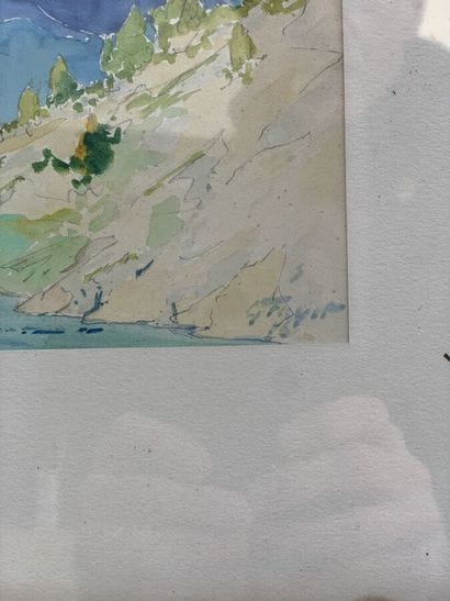 G. FAYET (XXe siècle)
Lac en montagne
Aquarelle....