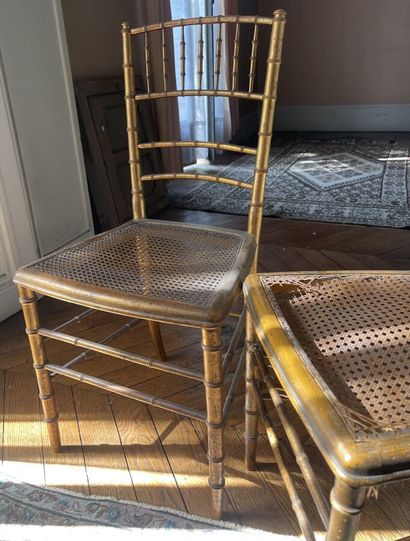 Deux chaises dorées d'époque Napoléon III
Hauteur...