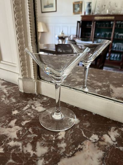 BACCARAT, huit verres à Martini en cristal
Hauteur...