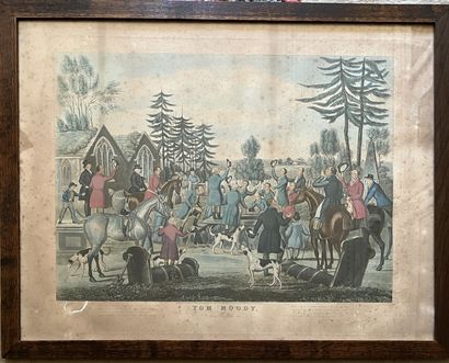 Quatre gravures anglaises chasse (usures)
Dimensions...
