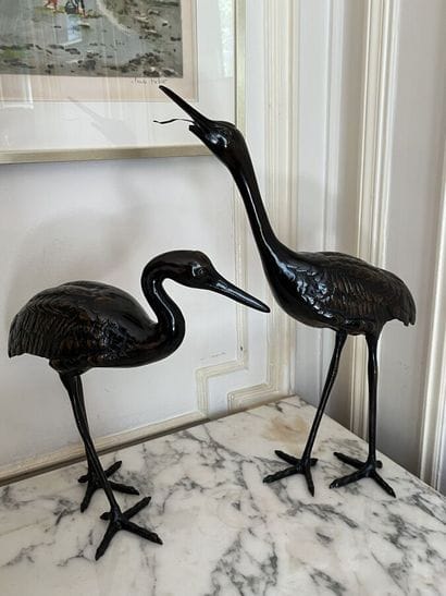 Deux échassiers en bronze - Chine XXe siècle
Dimensions...