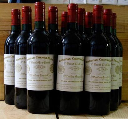 12 Bouteilles Château CHEVAL BLANC 1990 -...
