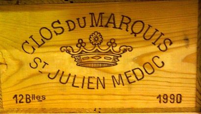 12 Bouteilles Château CLOS DU MARQUIS 1990...