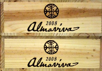 12 Bouteilles ALMAVIVA 2008 - Chili Caisses...