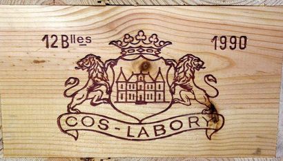 12 Bouteilles Château COS LABORY 1990 - Saint-Estèphe...