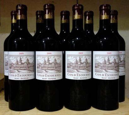9 Bouteilles Château COS D'ESTOURNEL 2009...