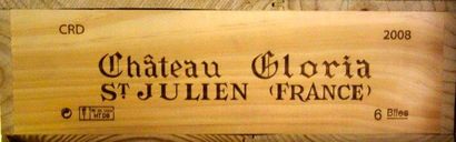 6 Bouteilles Château GLORIA 2008 - Saint-Julien...