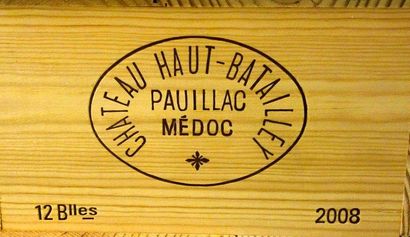 12 Bouteilles Château HAUT BATAILLEY 2008...