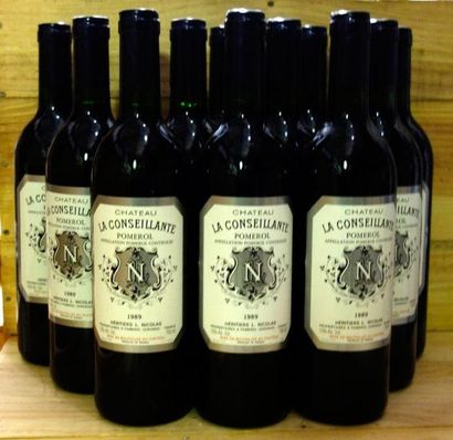 12 Bouteilles Château LA CONSEILLANTE 1989...