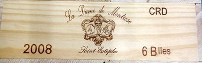 6 Bouteilles LA DAME DE MONTROSE 2008 - Saint-Estèphe...
