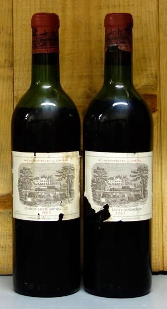 2 Bouteilles Château LAFITE ROTHSCHILD 1965...