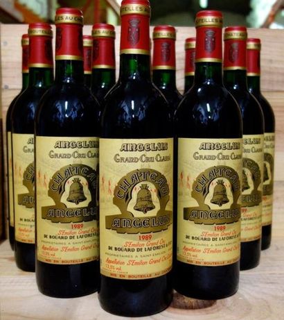 12 Bouteilles Château L'ANGELUS 1989 - Saint-Emilion...