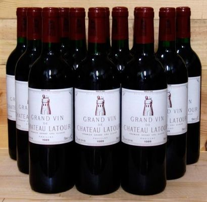 12 Bouteilles Château LATOUR 1989 - Pauillac...