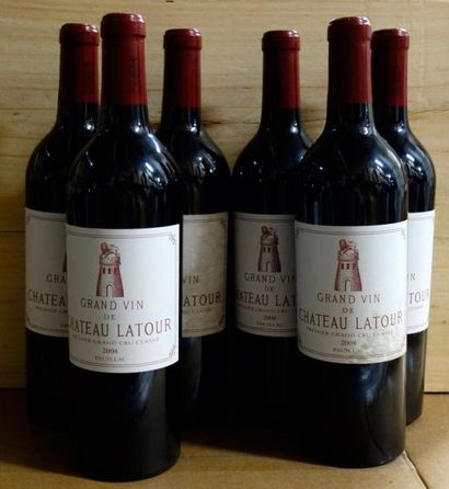 6 Bouteilles Château LATOUR 2008 - Pauillac...