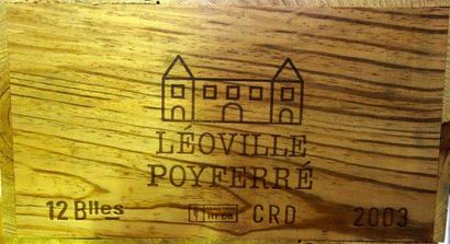 12 Bouteilles Château LEOVILLE POYFERRE 2003...