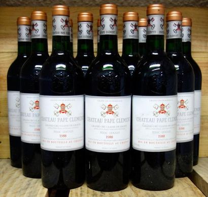 12 Bouteilles Château PAPE CLEMENT 1988 -...