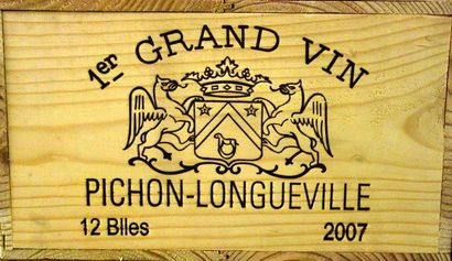 12 Bouteilles Château PICHON BARON 2007 -...