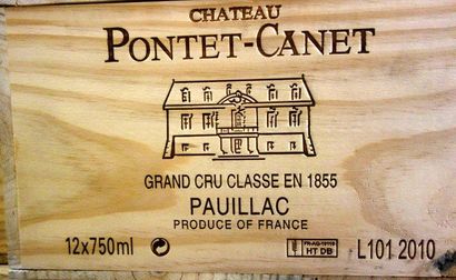 12 Bouteilles Château PONTET CANET 2010 -...