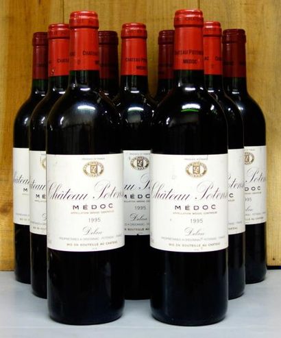 9 Bouteilles Château POTENSAC 1995 - Méd...