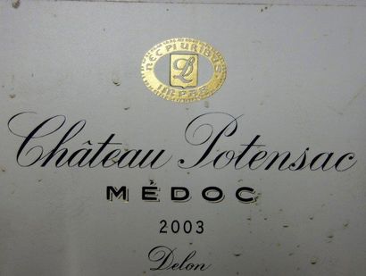 12 Bouteilles Château POTENSAC 2003 - Mé...