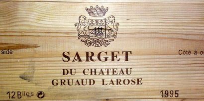 12 Bouteilles SARGET DE GRUAUD LAROSE 1995...