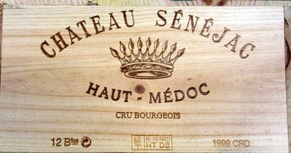 12 Bouteilles Château SENEJAC 1999 - Haut...