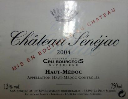 60 Bouteilles Château SENEJAC 2004 - Haut...