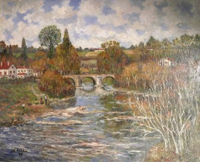Ch. FAGEL (XXème siècle)
Bords de la Nivelle,...
