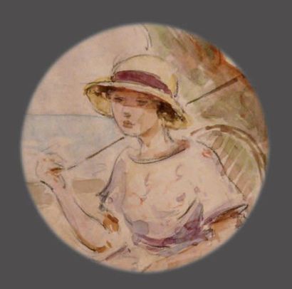 Henri LEBASQUE (1865-1937)
Jeune femme à...